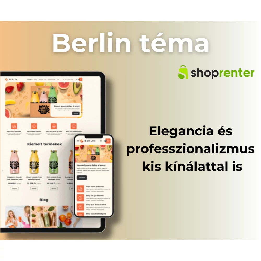 Új téma a Shoprenternél: Berlin - elegancia és professzionalizmus kis kínálattal is